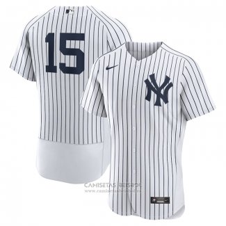 Camiseta Beisbol Hombre New York Yankees Thurman Munson Primera Autentico Retired Blanco