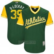 Camiseta Beisbol Hombre Oakland Athletics 2017 Little League World Series Blake Treinen Verde