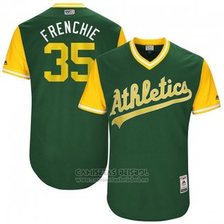 Camiseta Beisbol Hombre Oakland Athletics 2017 Little League World Series Daniel Coulombe Verde