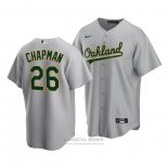 Camiseta Beisbol Hombre Oakland Athletics Matt Chapman Replica Road 2020 Gris