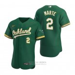 Camiseta Beisbol Hombre Oakland Athletics Starling Marte Autentico Alterno Verde