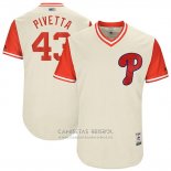 Camiseta Beisbol Hombre Philadelphia Phillies 2017 Little League World Series Nick Pivetta Tan