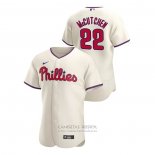 Camiseta Beisbol Hombre Philadelphia Phillies Andrew Mccutchen Autentico 2020 Alterno Crema