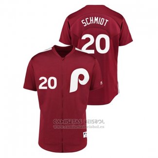 Camiseta Beisbol Hombre Philadelphia Phillies Mike Schmidt 1979 Saturday Night Special Autentico Rojo