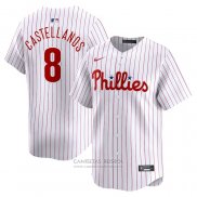 Camiseta Beisbol Hombre Philadelphia Phillies Nick Castellanos Primera Limited Blanco