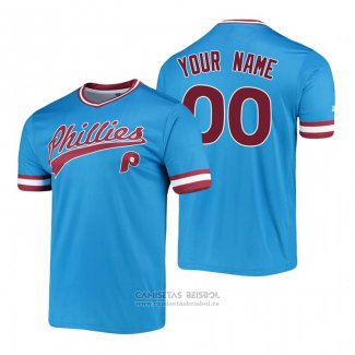 Camiseta Beisbol Hombre Philadelphia Phillies Personalizada Cooperstown Collection Stitches Azul