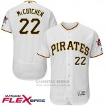 Camiseta Beisbol Hombre Pittsburgh Pirates Andrew Mccutchen Autentico Collection Blanco Flex Base