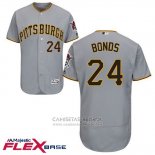Camiseta Beisbol Hombre Pittsburgh Pirates Barry Bonds Autentico Collection Flex Base Gris Jugador