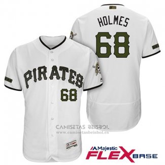 Camiseta Beisbol Hombre Pittsburgh Pirates Clay Holmes Blanco 2018 Primera Alterno Flex Base