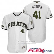 Camiseta Beisbol Hombre Pittsburgh Pirates Daniel Hudson Blanco 2018 Primera Alterno Flex Base