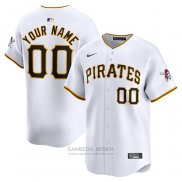 Camiseta Beisbol Hombre Pittsburgh Pirates Primera Limited Personalizada Blanco