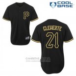 Camiseta Beisbol Hombre Pittsburgh Pirates Roberto Clemente 21 Negro Fashion Cool Base