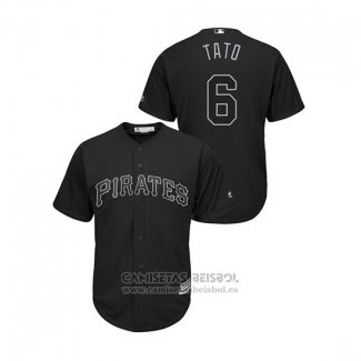 Camiseta Beisbol Hombre Pittsburgh Pirates Starling Marte 2019 Players Weekend Replica Negro