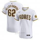 Camiseta Beisbol Hombre San Diego Padres Enyel De Los Santos Primera Elite Blanco