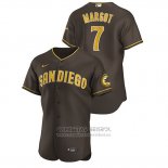 Camiseta Beisbol Hombre San Diego Padres Manuel Margot Autentico 2020 Alterno Marron