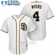Camiseta Beisbol Hombre San Diego Padres Wil Myers Blanco Cool Base Jugador