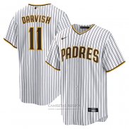 Camiseta Beisbol Hombre San Diego Padres Yu Darvish Primera Replica Blanco