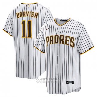 Camiseta Beisbol Hombre San Diego Padres Yu Darvish Primera Replica Blanco