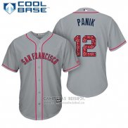 Camiseta Beisbol Hombre San Francisco Giants 2017 Estrellas y Rayas Joe Panik Gris Cool Base