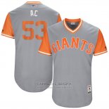 Camiseta Beisbol Hombre San Francisco Giants 2017 Little League World Series Austin Slater Gris