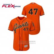 Camiseta Beisbol Hombre San Francisco Giants Johnny Cueto Autentico Flex Base Naranja