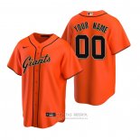 Camiseta Beisbol Hombre San Francisco Giants Personalizada Replica Alterno Naranja