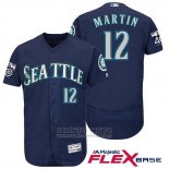 Camiseta Beisbol Hombre Seattle Mariners 12 Leonys Martin Azul 2017 Flex Base
