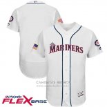 Camiseta Beisbol Hombre Seattle Mariners 2017 Estrellas y Rayas Blanco Flex Base