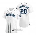 Camiseta Beisbol Hombre Seattle Mariners Daniel Vogelbach Autentico Primera Blanco