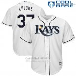 Camiseta Beisbol Hombre Tampa Bay Rays Alex Colome Blanco Cool Base