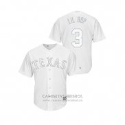 Camiseta Beisbol Hombre Texas Rangers Delino Deshields 2019 Players Weekend Replica Blanco