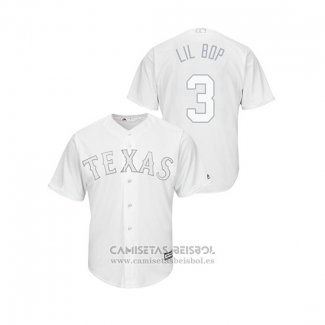 Camiseta Beisbol Hombre Texas Rangers Delino Deshields 2019 Players Weekend Replica Blanco