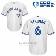 Camiseta Beisbol Hombre Toronto Blue Jays Marcus Stroman 6 Blanco Primera Cool Base