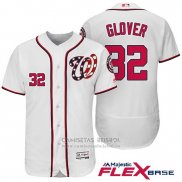 Camiseta Beisbol Hombre Washington Nationals 32 Koda Glover Blanco 2017 Flex Base