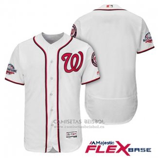 Camiseta Beisbol Hombre Washington Nationals Blanco 2018 All Star Primera Flex Base