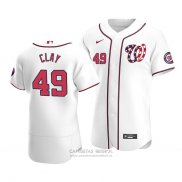 Camiseta Beisbol Hombre Washington Nationals Sam Clay Autentico Alterno Blanco