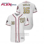Camiseta Beisbol Hombre Washington Nationals Victor Robles 2019 Gold Program Flex Base Blanco