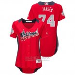 Camiseta Beisbol Mujer All Star Kenley Jansen 2018 Home Run Derby National League Rojo