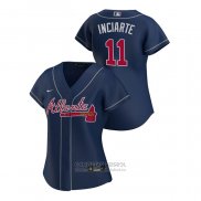 Camiseta Beisbol Mujer Atlanta Braves Ender Inciarte Replica 2020 Alterno Azul