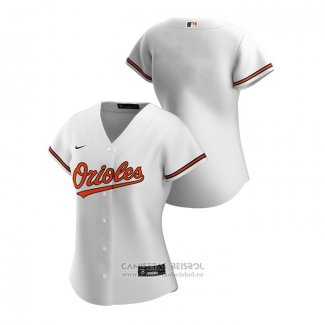 Camiseta Beisbol Mujer Baltimore Orioles Replica 2020 Primera Blanco