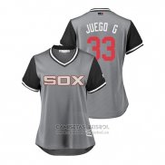 Camiseta Beisbol Mujer Chicago White Sox James Shields 2018 LLWS Players Weekend Juego G Gris