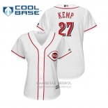 Camiseta Beisbol Mujer Cincinnati Reds Matt Kemp Cool Base Primera Blanco