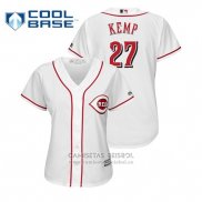 Camiseta Beisbol Mujer Cincinnati Reds Matt Kemp Cool Base Primera Blanco