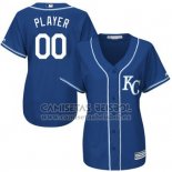 Camiseta Beisbol Mujer Kansas City Royals Personalizada Azul