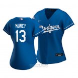 Camiseta Beisbol Mujer Los Angeles Dodgers Max Muncy 2020 Alterno Replica Azul