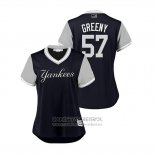 Camiseta Beisbol Mujer New York Yankees Chad Greeny 2018 LLWS Players Weekend Azul