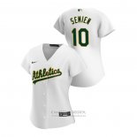 Camiseta Beisbol Mujer Oakland Athletics Marcus Semien 2020 Replica Primera Blanco