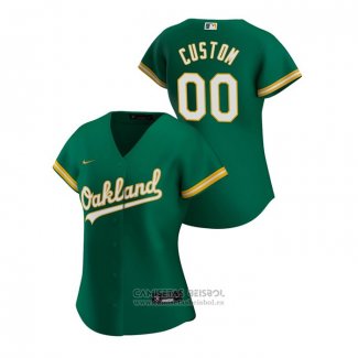 Camiseta Beisbol Mujer Oakland Athletics Personalizada 2020 Replica Alterno Verde