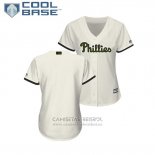 Camiseta Beisbol Mujer Philadelphia Phillies 2018 Dia de los Caidos Cool Base Crema