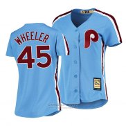 Camiseta Beisbol Mujer Philadelphia Phillies Zack Wheeler Cooperstown Collection Road Azul